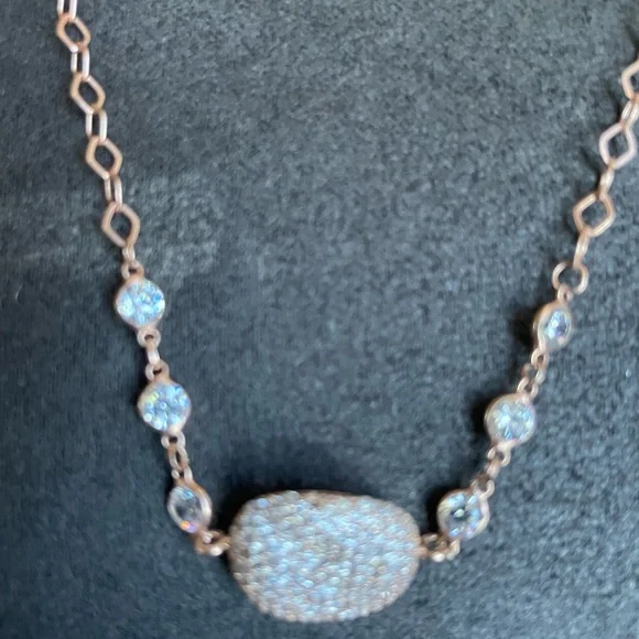 Beautiful silver rose gold plated body chain may wear as a necklace - Picture 1 of 4